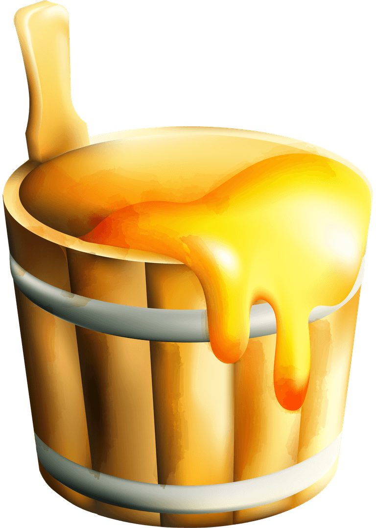 honey bucket honey watercolor set with jar dipper bees honeycomb house bucket