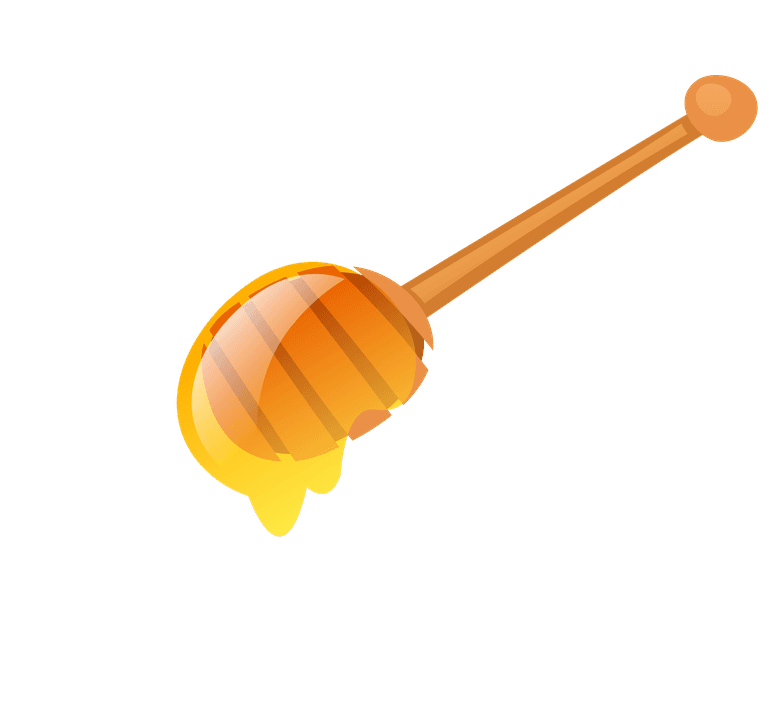 honey spoon honey watercolor set with jar dipper bees honeycomb house bucket
