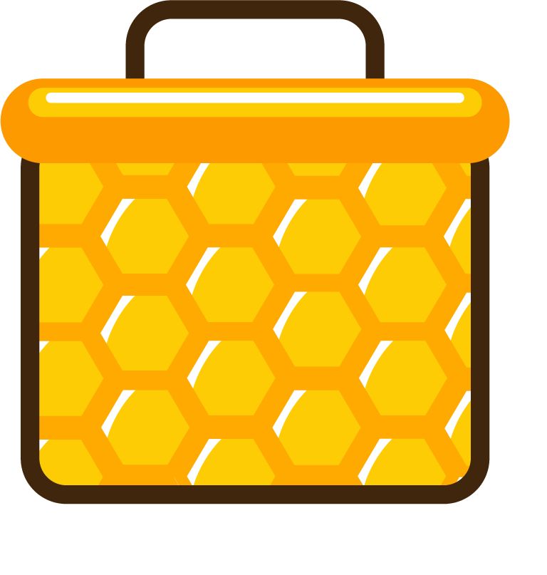 honeycomb shiny bee honey icons vector