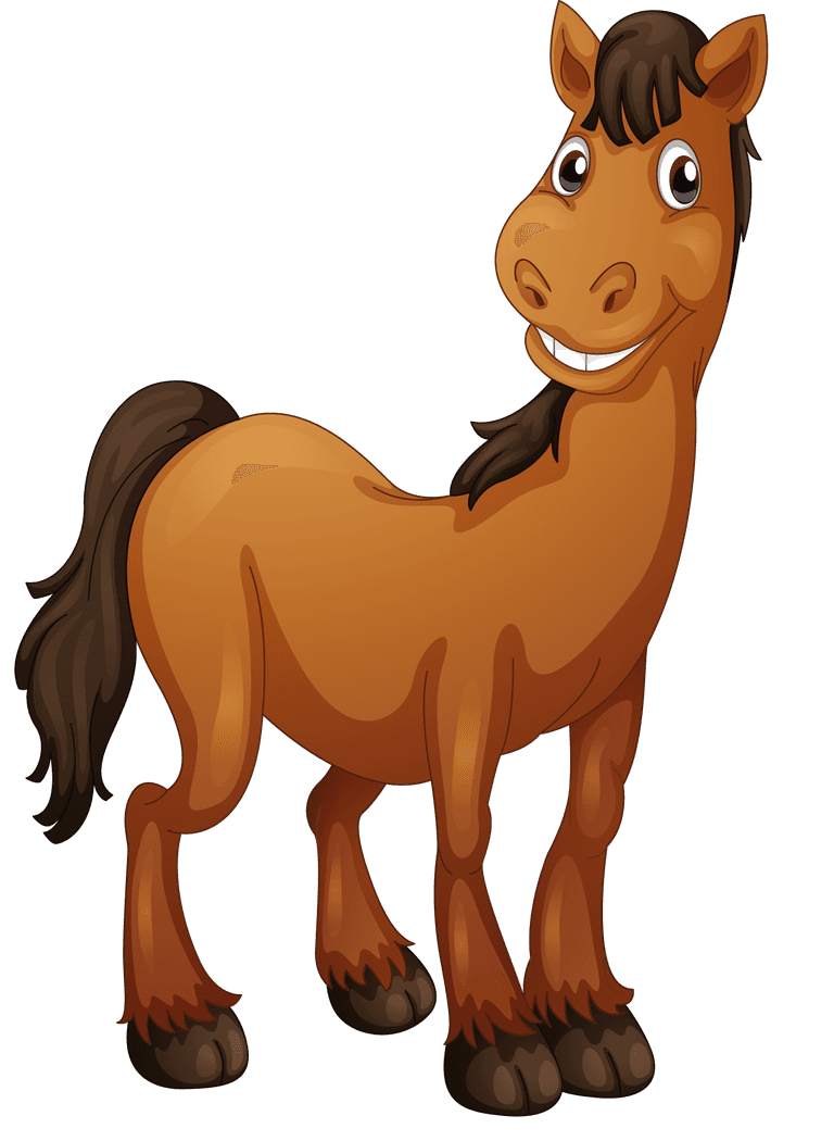 charming horse animal collection cartoon vector for playful illustrations and kids' projects