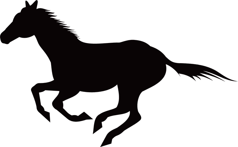 horse black and white horse clip art pictures