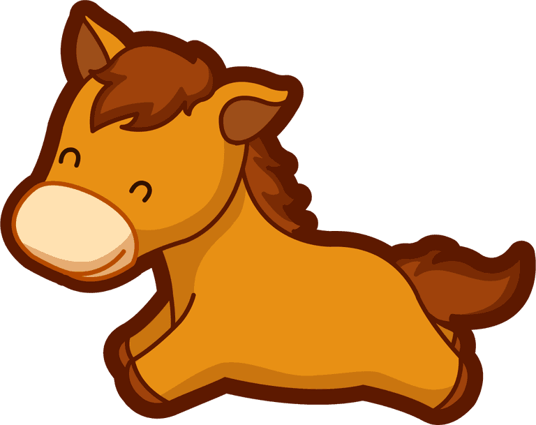 horse cute anthropomorphic zodiac qvector