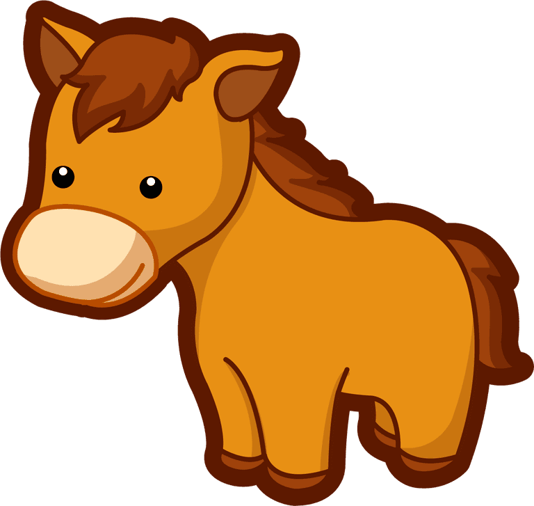 cute anthropomorphic horse zodiac character for playful astrology themes