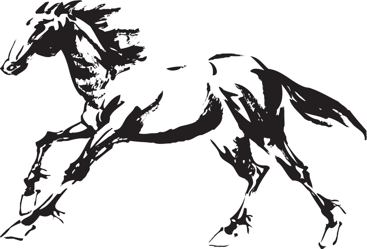 horse hand drawn horse vectors set