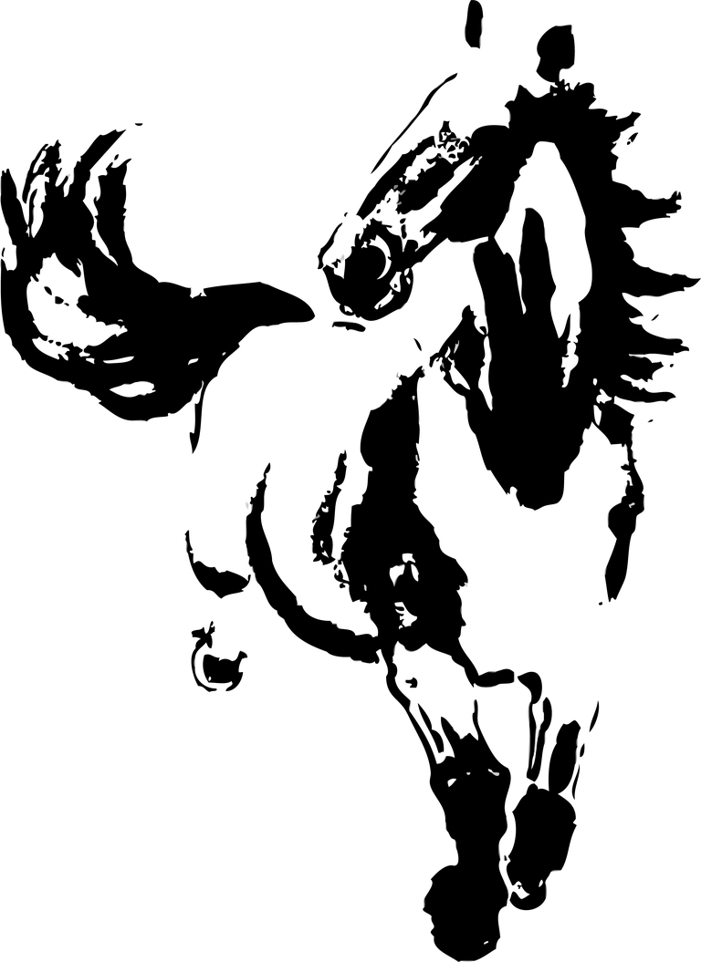 horse hand drawn horse vectors set