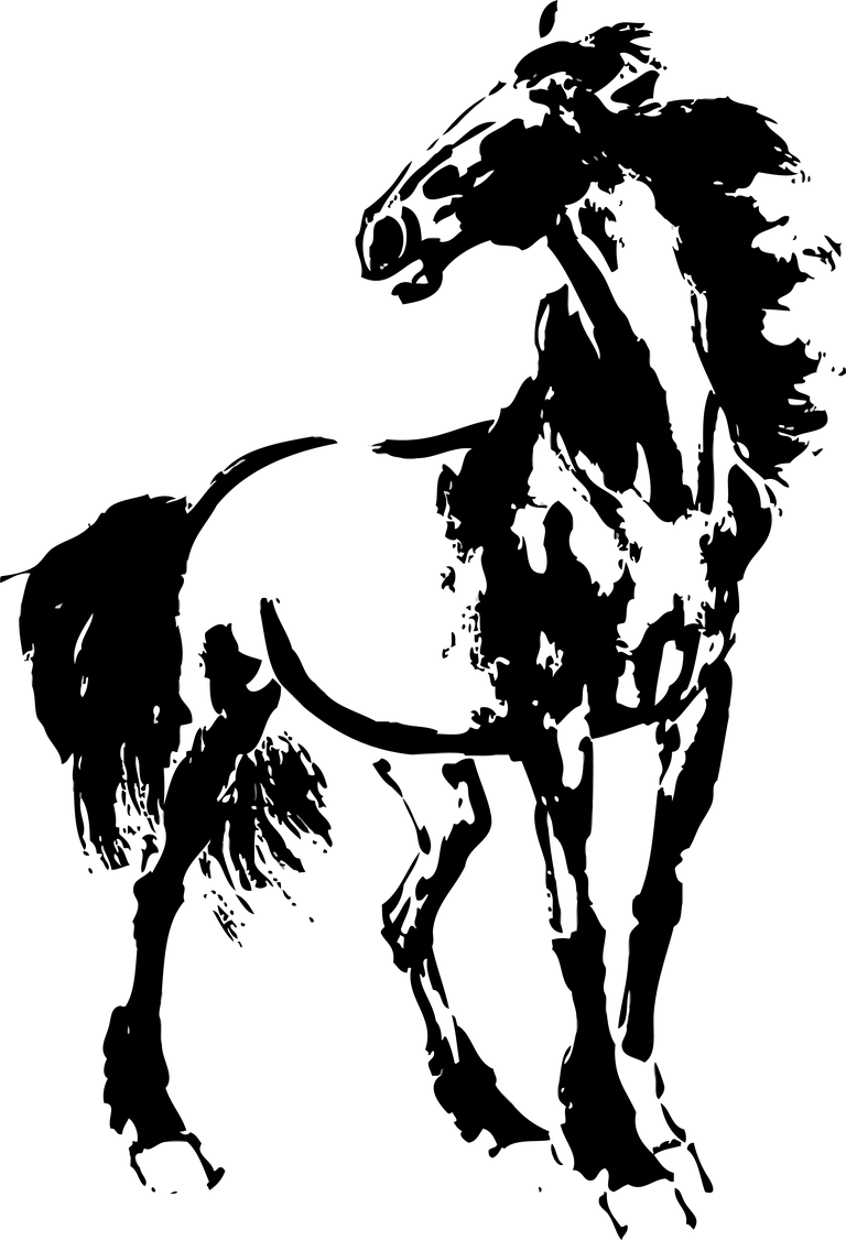 horse hand drawn horse vectors set