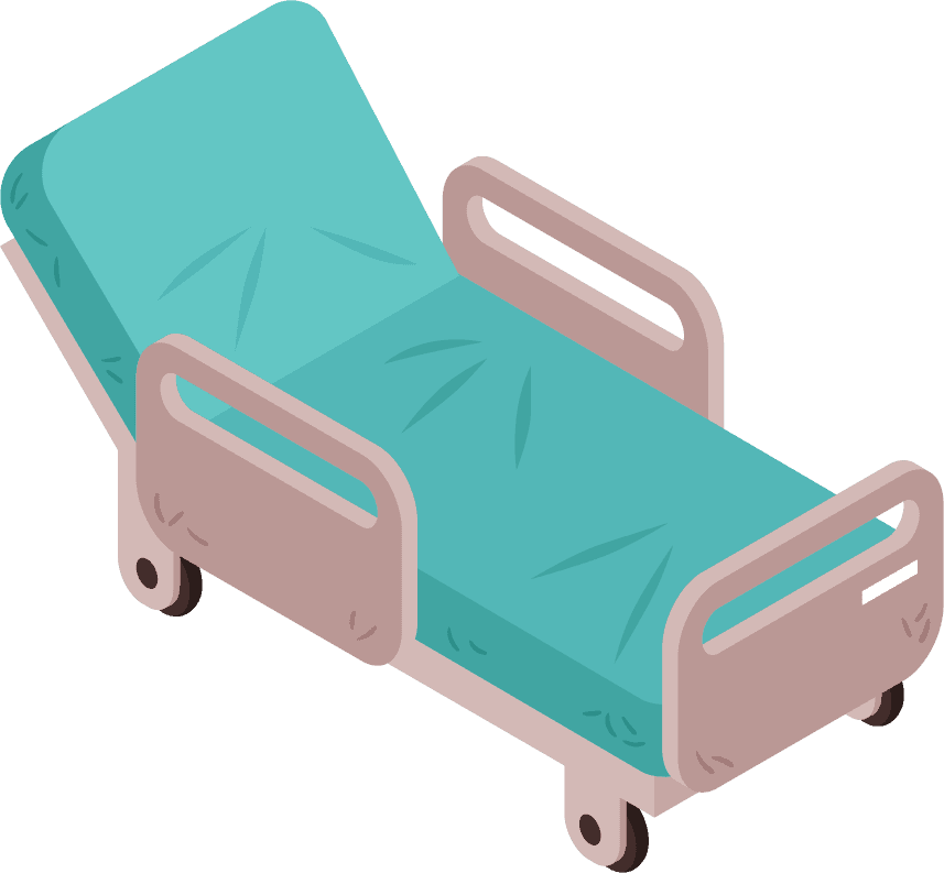 hospital bed isometric doctor nurse hospital workers set with isolated human characters