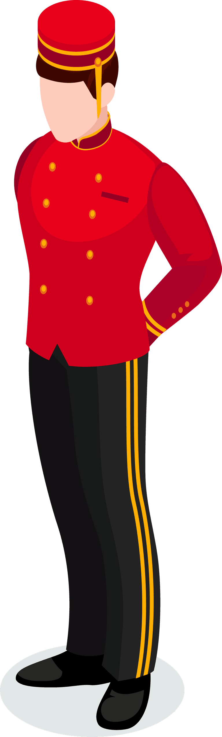 hospitality staff characters collection of bellhop in stylish uniform for service sectors