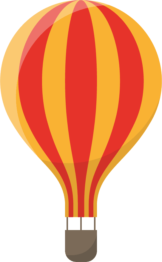 hot air balloon france icons set