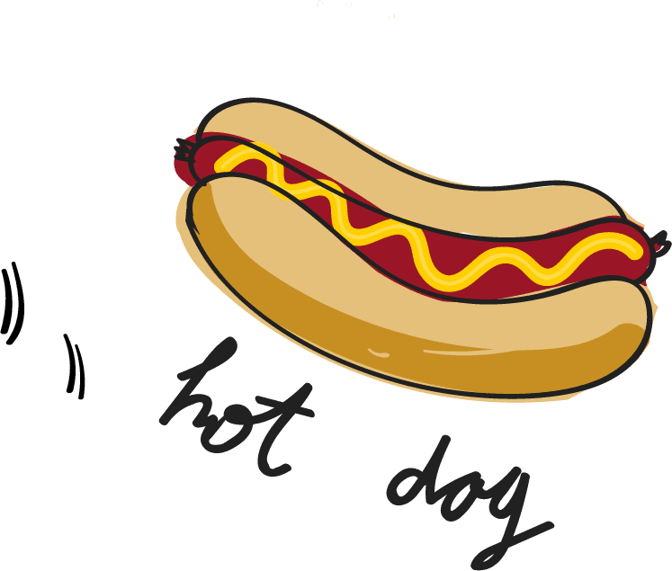 hot dog drawing style food collection