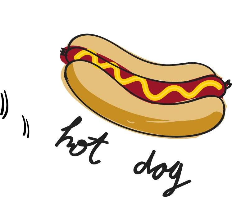 hot dog drawing style food collection