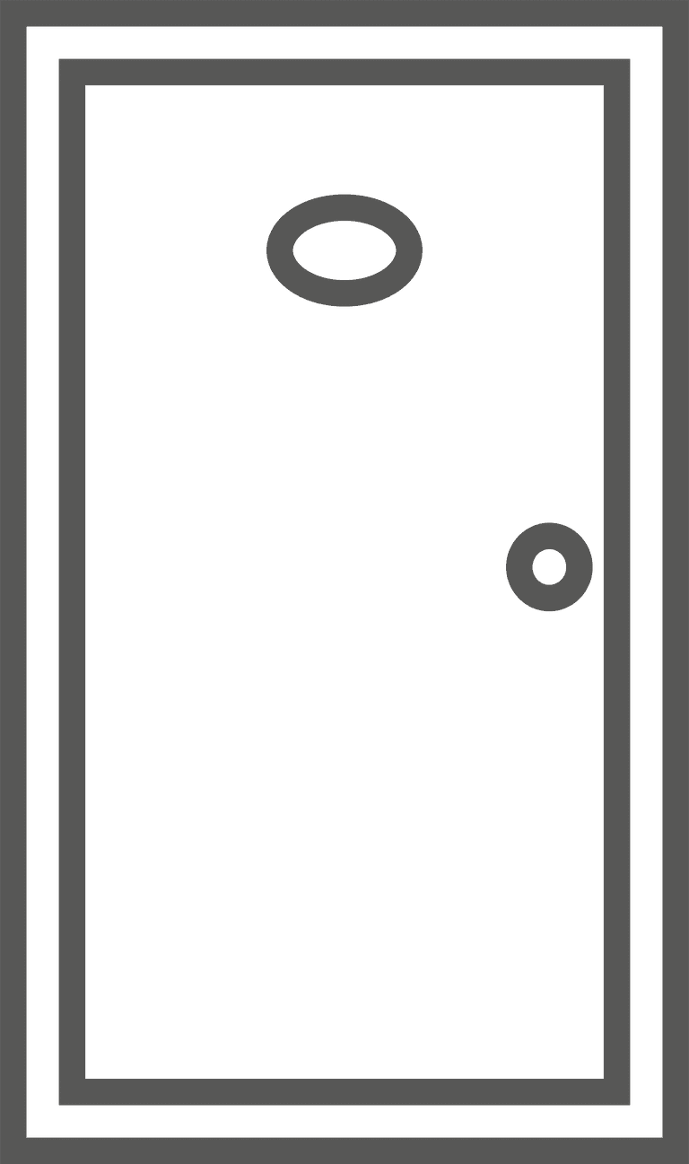 hotel elements line icon featuring a modern door entry design for accommodations