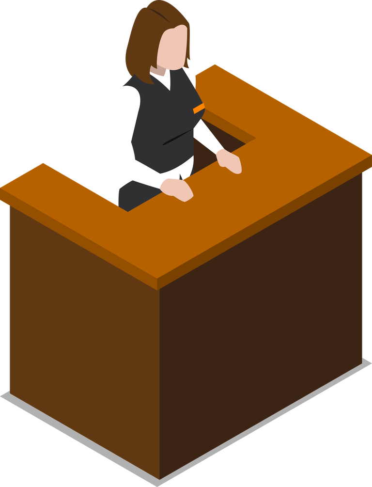 isometric hotel staff and reception isolated