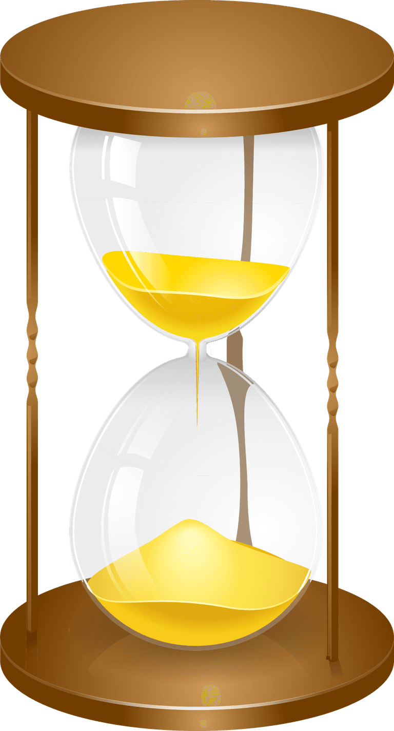 hourglass clocks and watches icon set