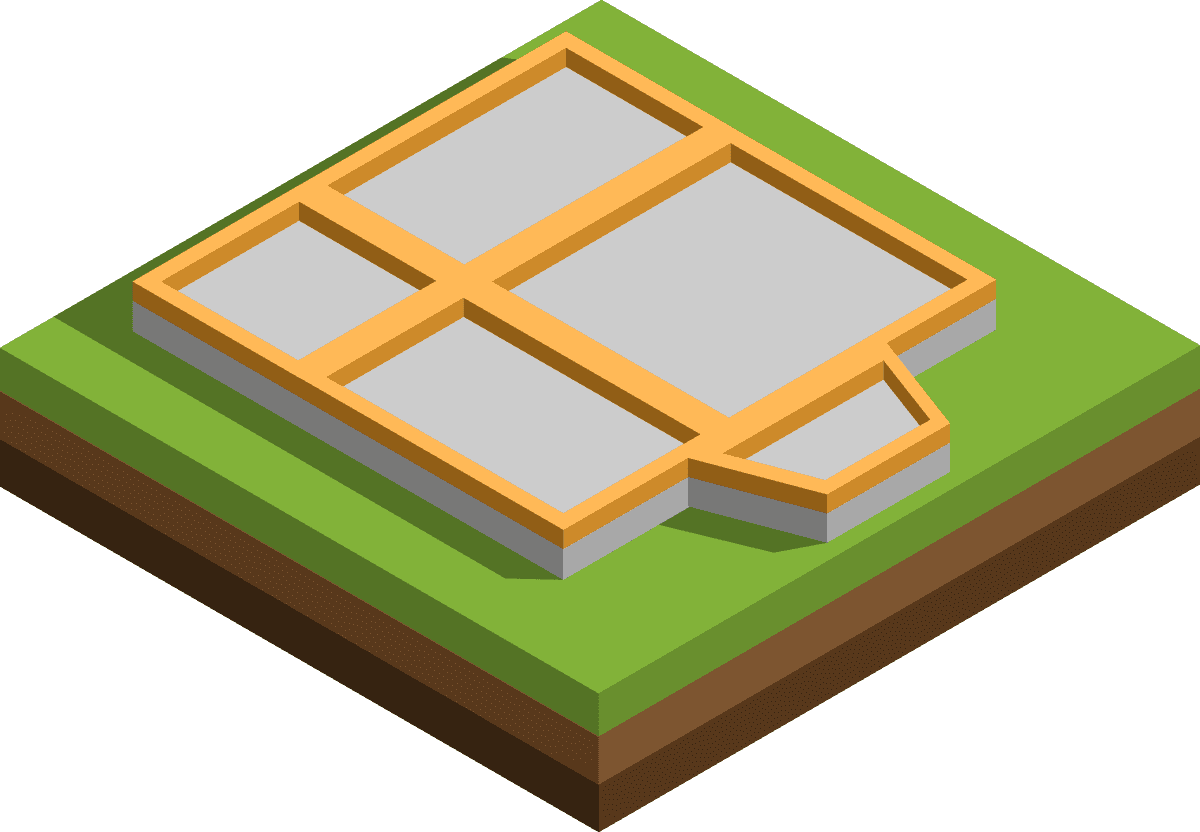 isometric house building construction illustration