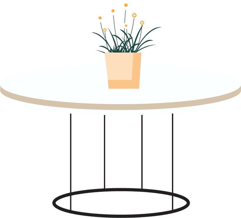 house furnitures icons contemporary minimalist table with plant for modern decor