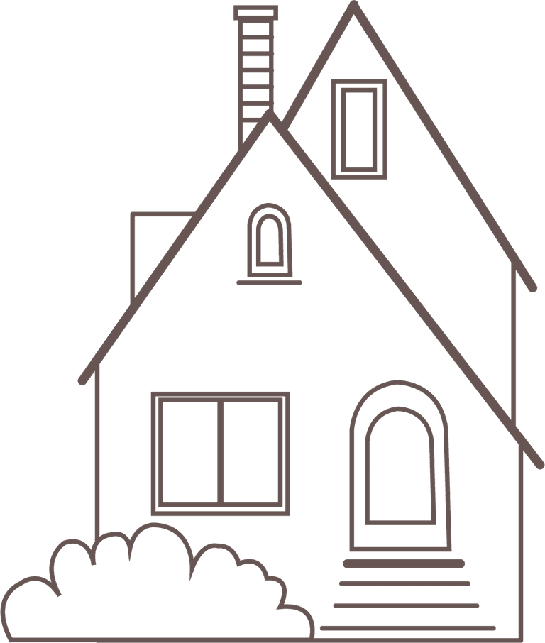 house icons collection various shapes outline