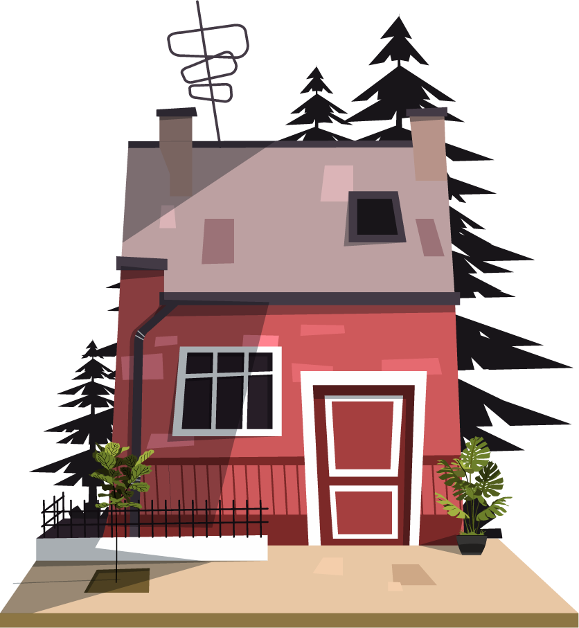 house icons colorful classical with vibrant details for home decoration and branding