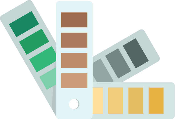 Flat house painting, painting work icons