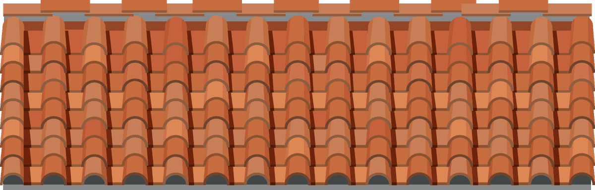 house roof white background with terracotta tiles and sleek modern aesthetic