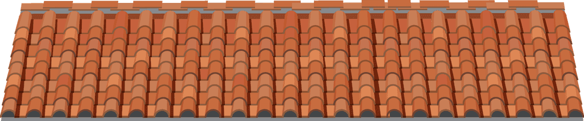 house roof white background showcasing terracotta tiles for modern architectural projects