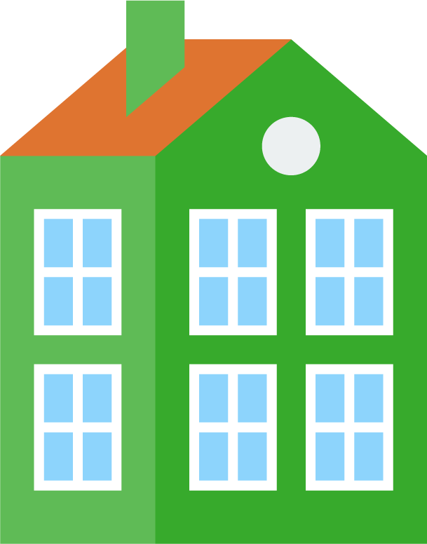 house icon flat pixel perfect with bright colors and a modern style for apps and websites