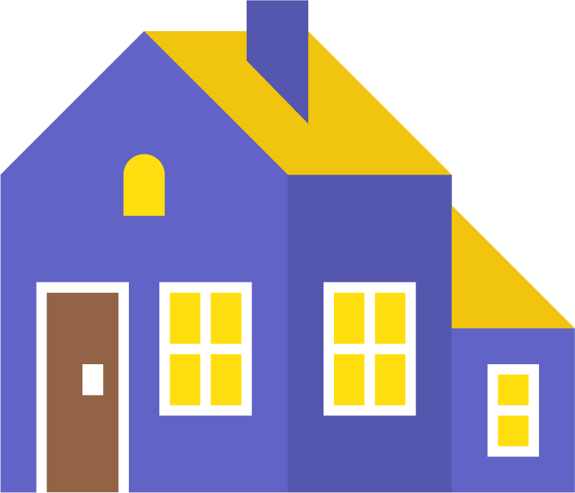 house icon flat pixel perfect illustration with vibrant colors and clean lines
