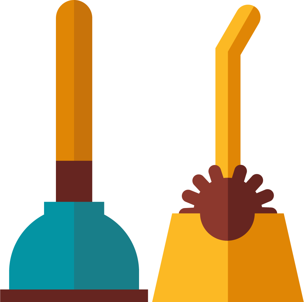 housekeeping cleaning flat icons featuring essential tools for effective home maintenance