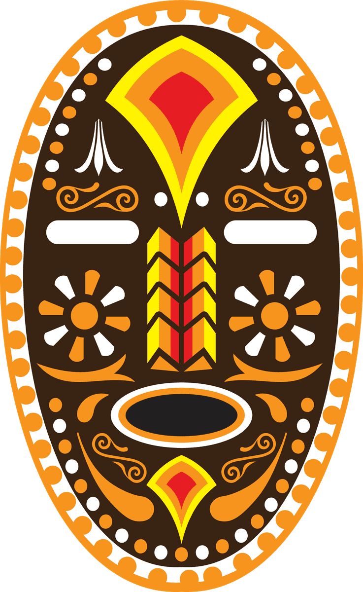 vibrant huichol mask pattern with traditional motifs for cultural celebration and decor