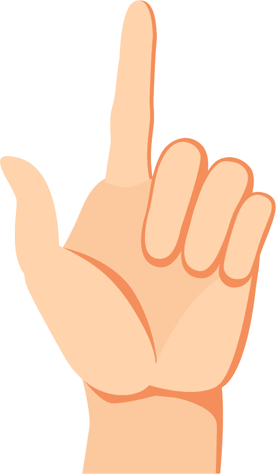 human hand gestures illustration for interactive applications and educational resources