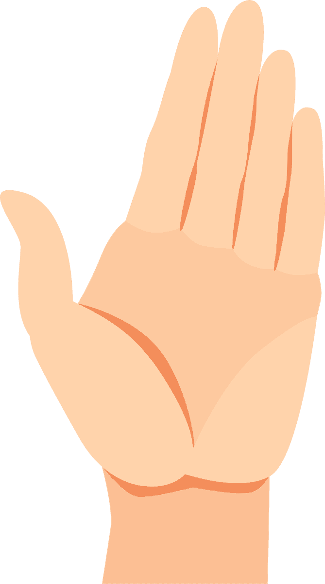 human hand gestures illustration for communication in digital applications and teaching