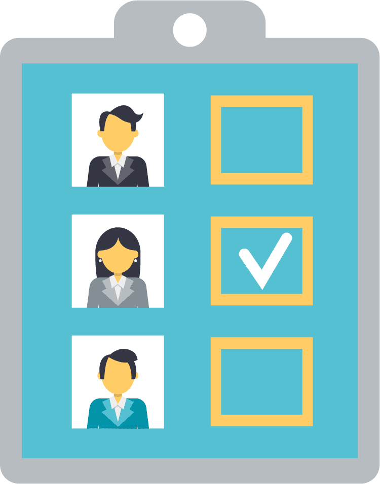 human resources icons flat