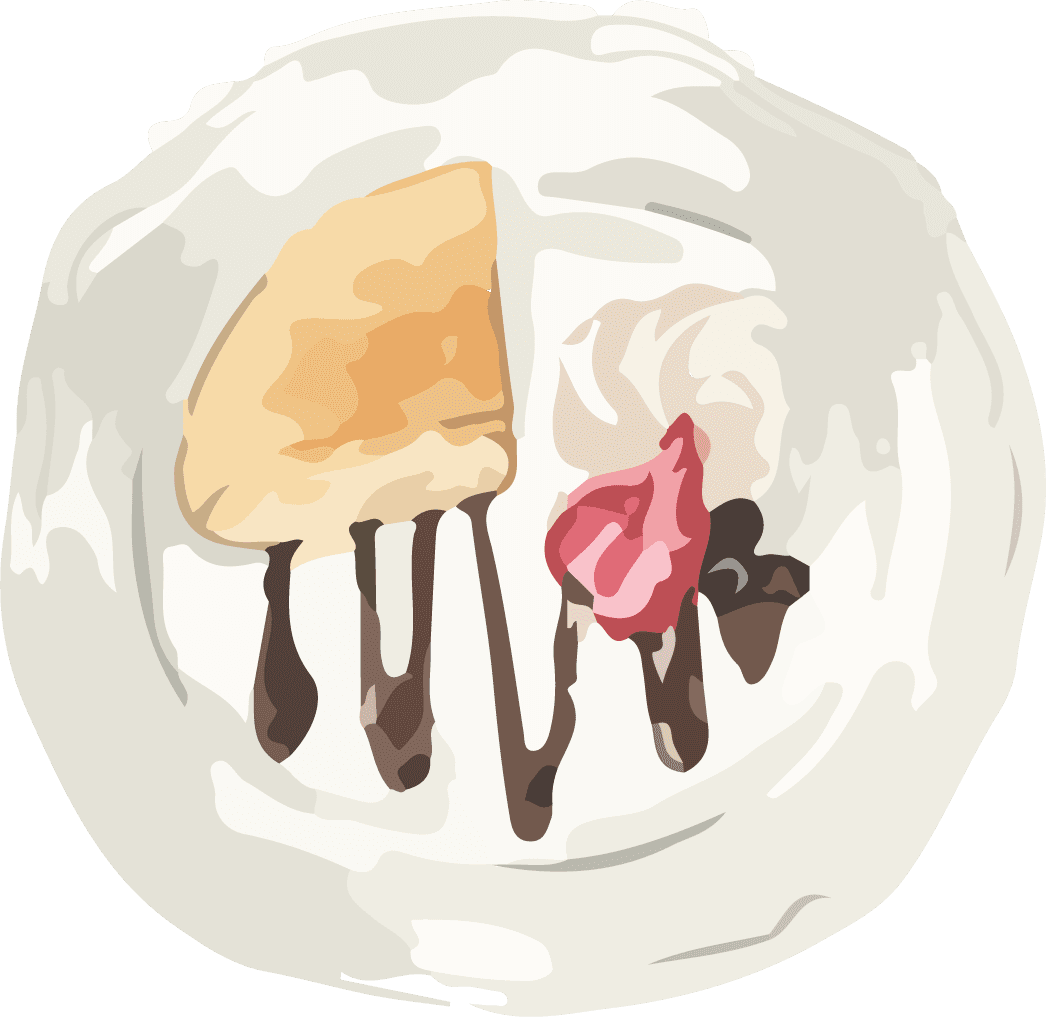 ice cream cake sweets matcha vector