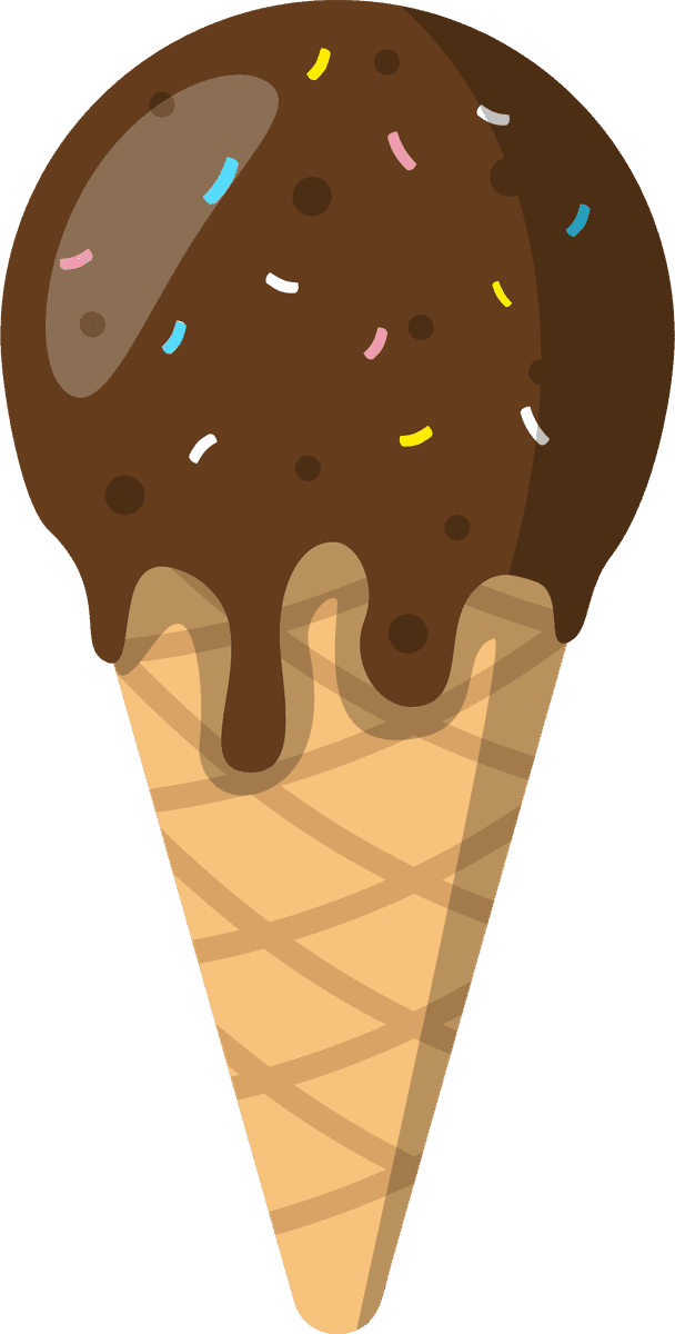 delicious ice cream for summer season with chocolate sprinkles and a crisp cone