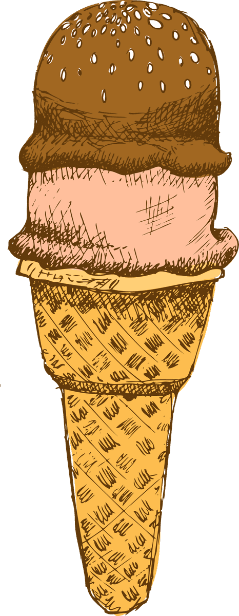 Ice cream retro style icons vector