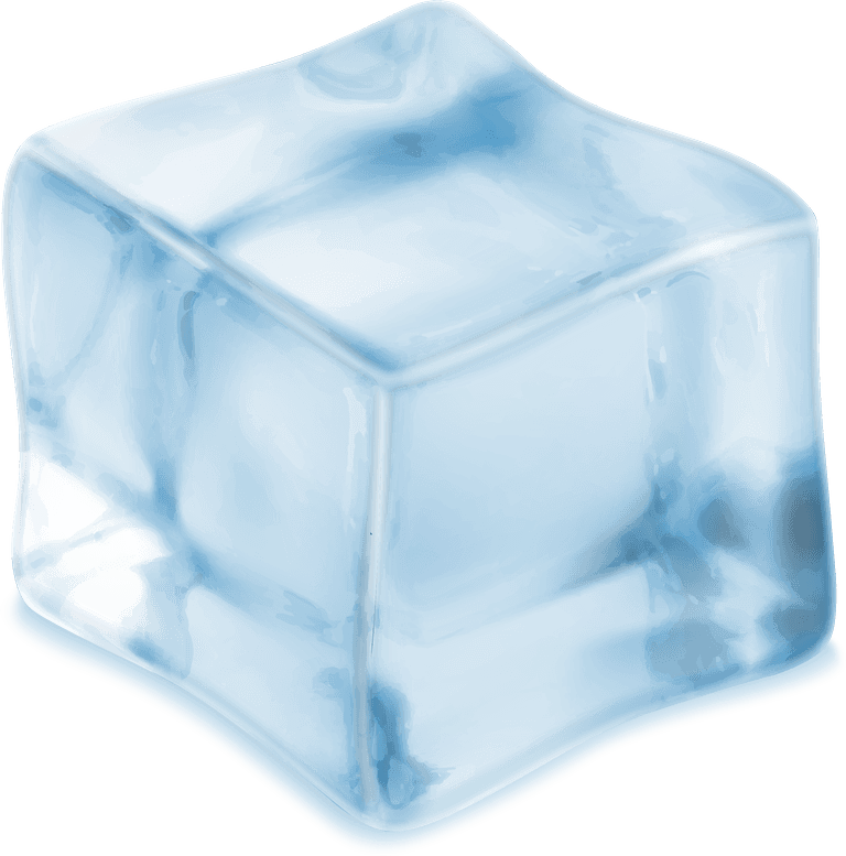 ice cubes with water splashes illustration