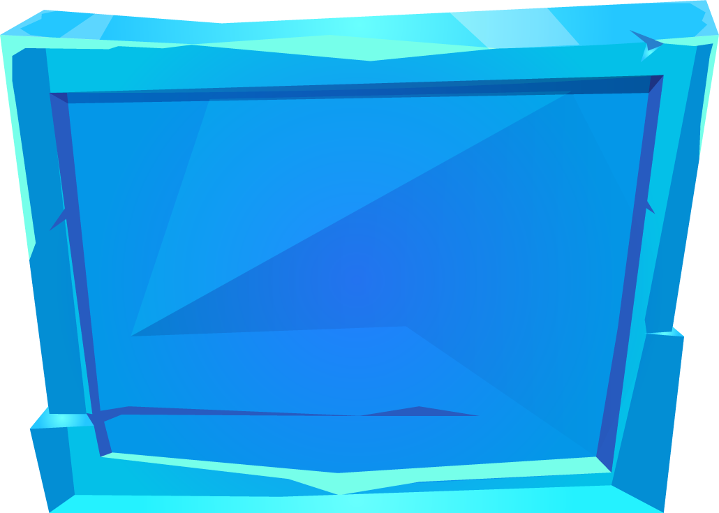 ice game buttons set for fun interactive gameplay featuring cool blue icy designs