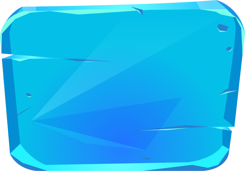 ice game buttons set featuring icy textures and vibrant colors for winter-themed applications