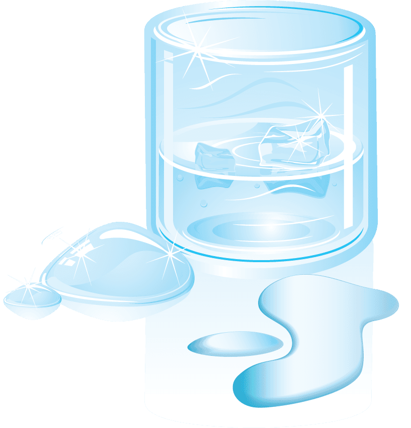 refreshing ice water drops elements for summer drinks or hydration products