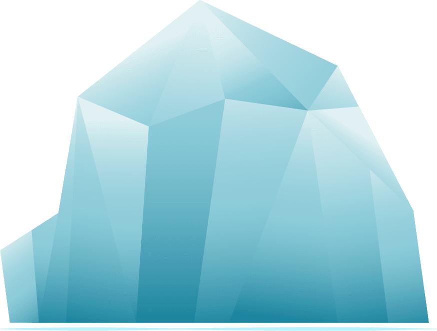 rocky snowy mountains, ice mountain and iceberg illustration