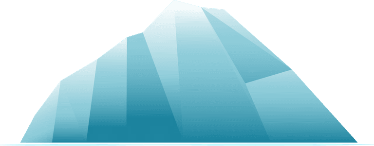 rocky snowy mountains, ice mountain and iceberg illustration