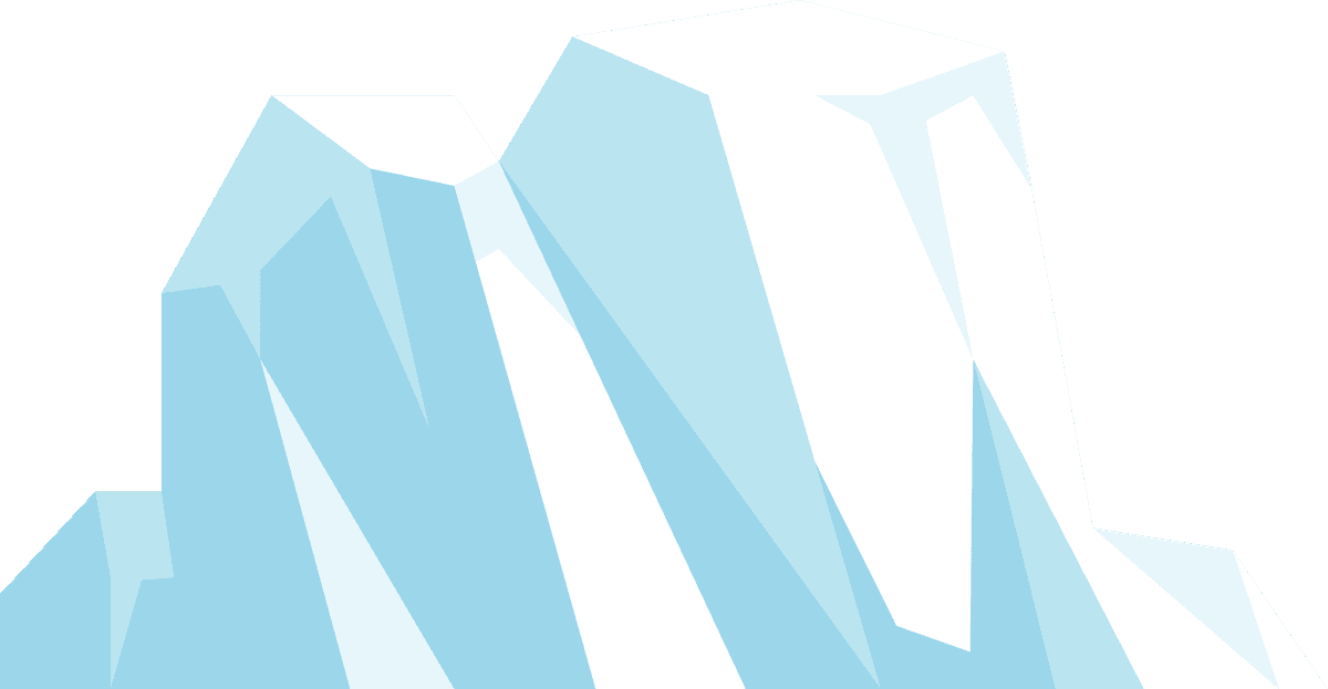iceberg and snowy mountains illustration for winter landscapes and outdoor adventures