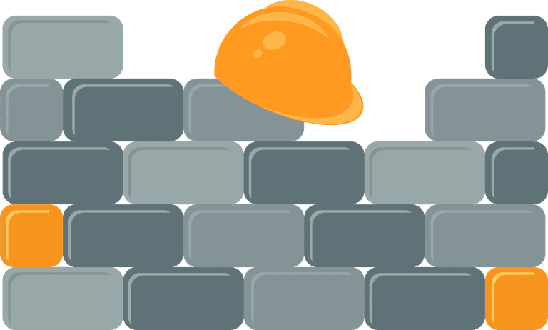 icon build assortment construction items