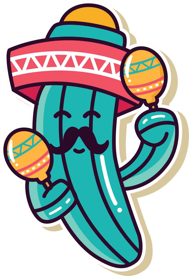icon cinco de mayo doodles character collection