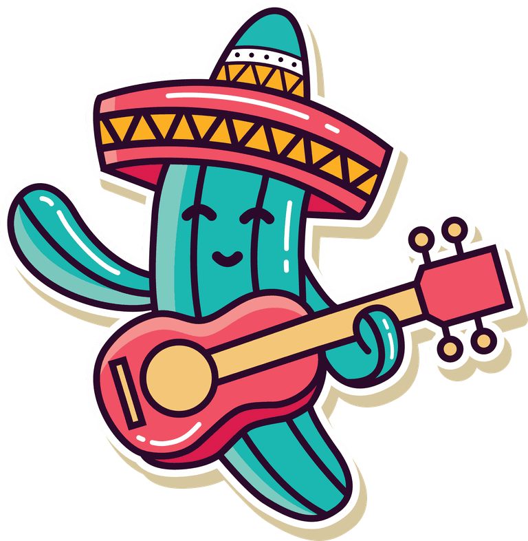 icon cinco de mayo doodles character collection