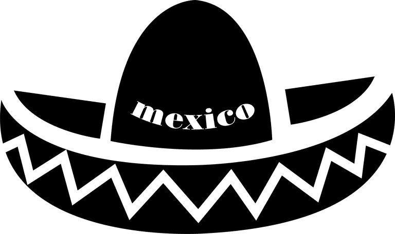 icon cowboy mexican sombrero hat with moustache