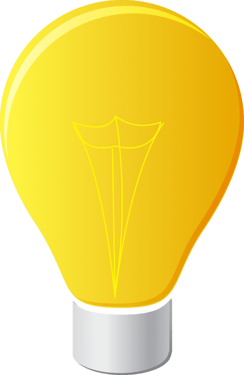 icon daquan industrial articles vector: bright yellow bulb for efficient lighting solutions at home