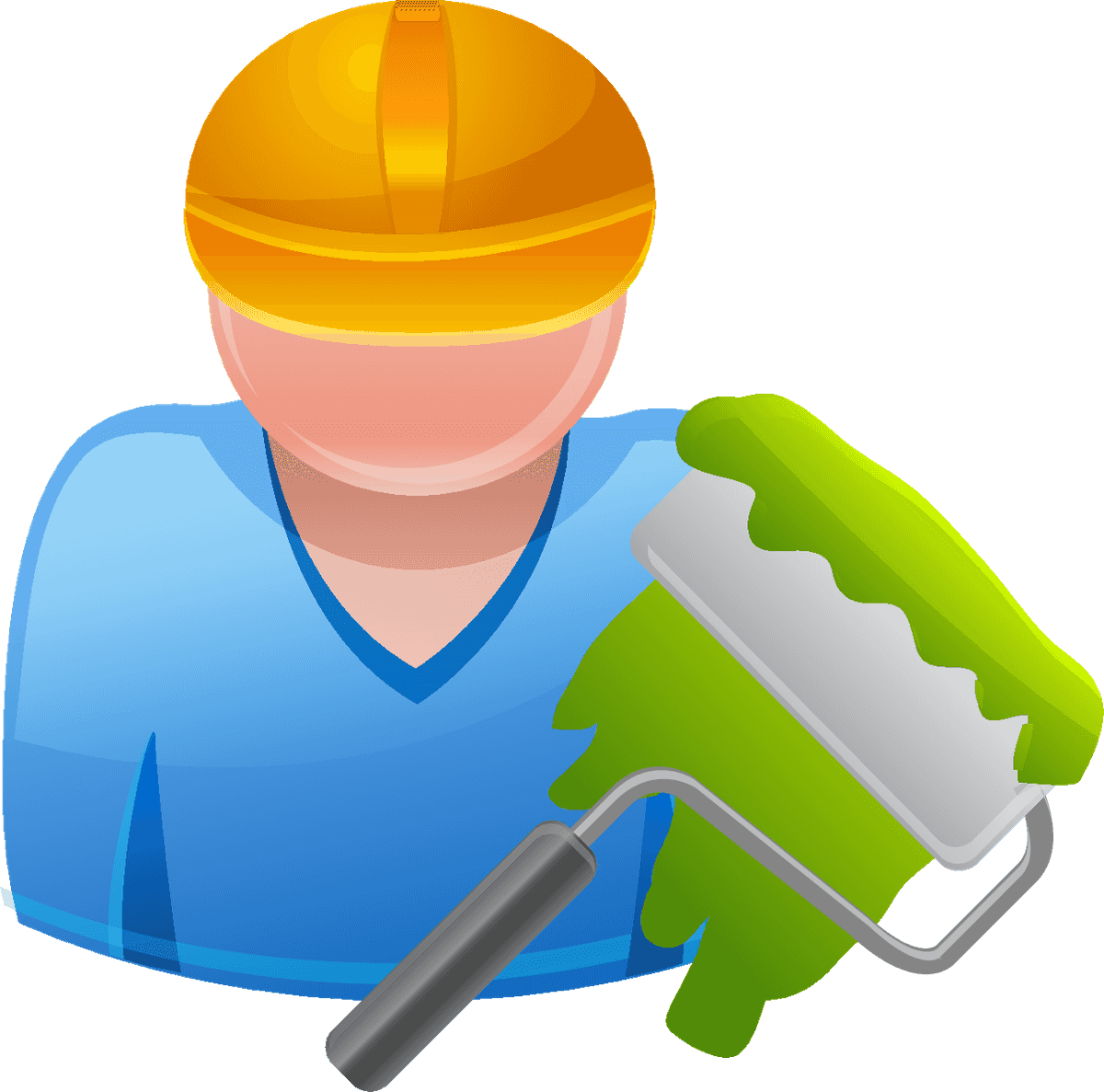 icon daquan industrial articles vector for construction worker with paint roller