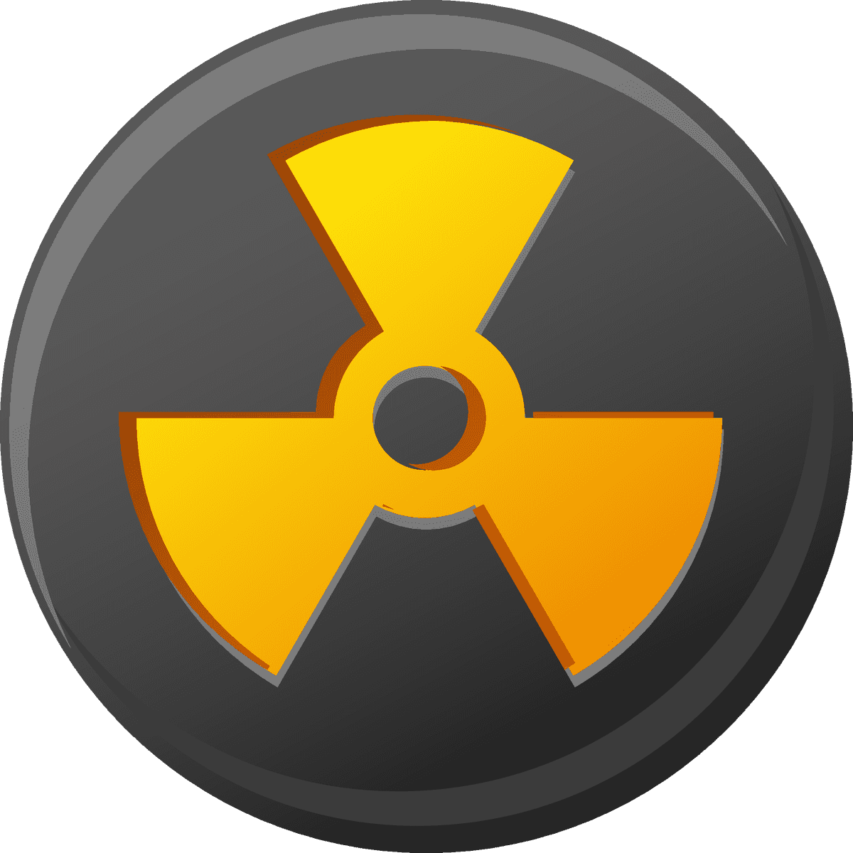 icon daquan industrial articles vector featuring a bold radioactive symbol for safety awareness