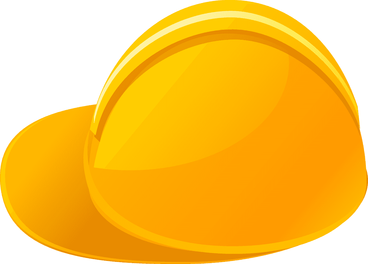 icon daquan industrial articles vector featuring a glossy yellow hard hat for safety use